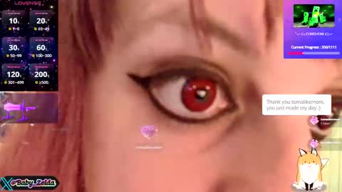 BabyZelda online show from November 8, 7:22 am