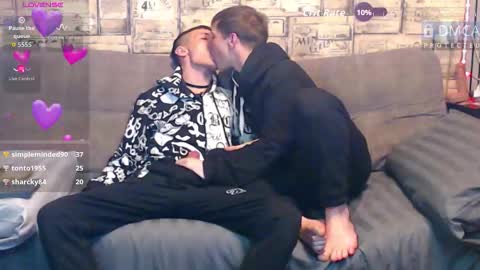 Max tall dark-haired guy with tattoos and Phil blond-haired online show from March 19, 2:39 am