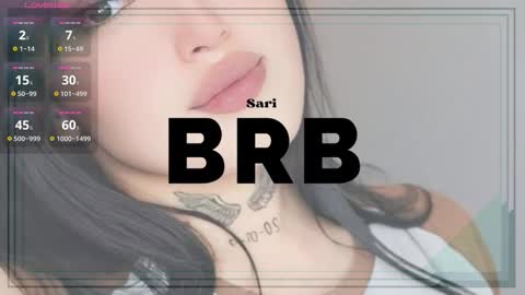 Snapshot of sari_belle chatting on October 18, 9:30 pm Sari  online show from October 18, 9:30 pm