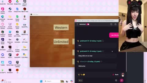 Snapshot of v1rtualsuccubi chatting on October 22, 7:33 am Rosy online show from October 22, 7:33 am